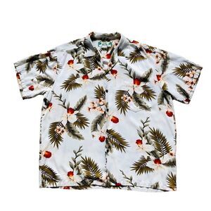 Authentic Two Palm Aloha Hawaiana Orchid Buttons Down Shirt Sz L
